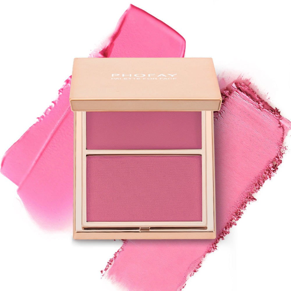 PHOFAY Double-Take Cream & Powder Blush Duo MERLIÁ