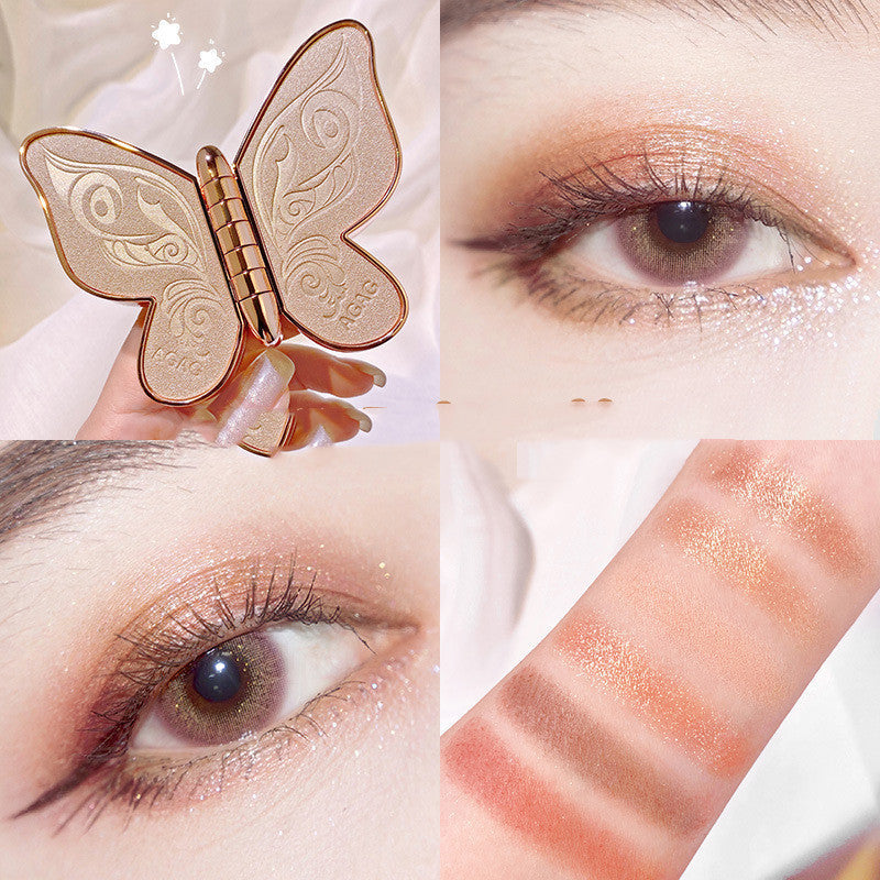 6-Color Butterfly Eyeshadow Palette – Glitter & Matte Shades🦋 MERLIÁ
