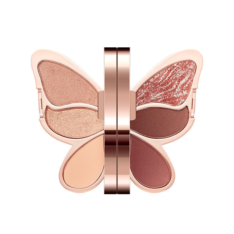 6-Color Butterfly Eyeshadow Palette – Glitter & Matte Shades🦋 MERLIÁ