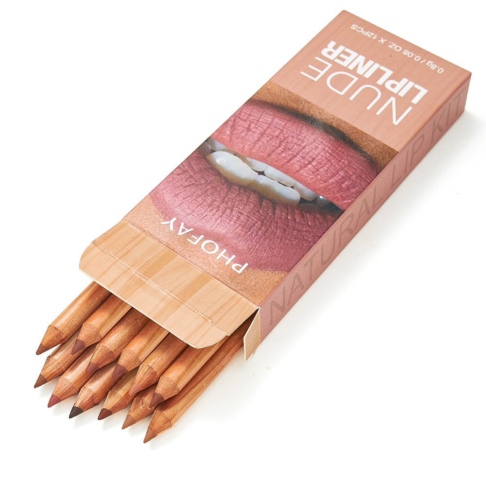 PHOFAY Ultra-Glossy Lip Gloss Nude Lipliner Kit MERLIÁ