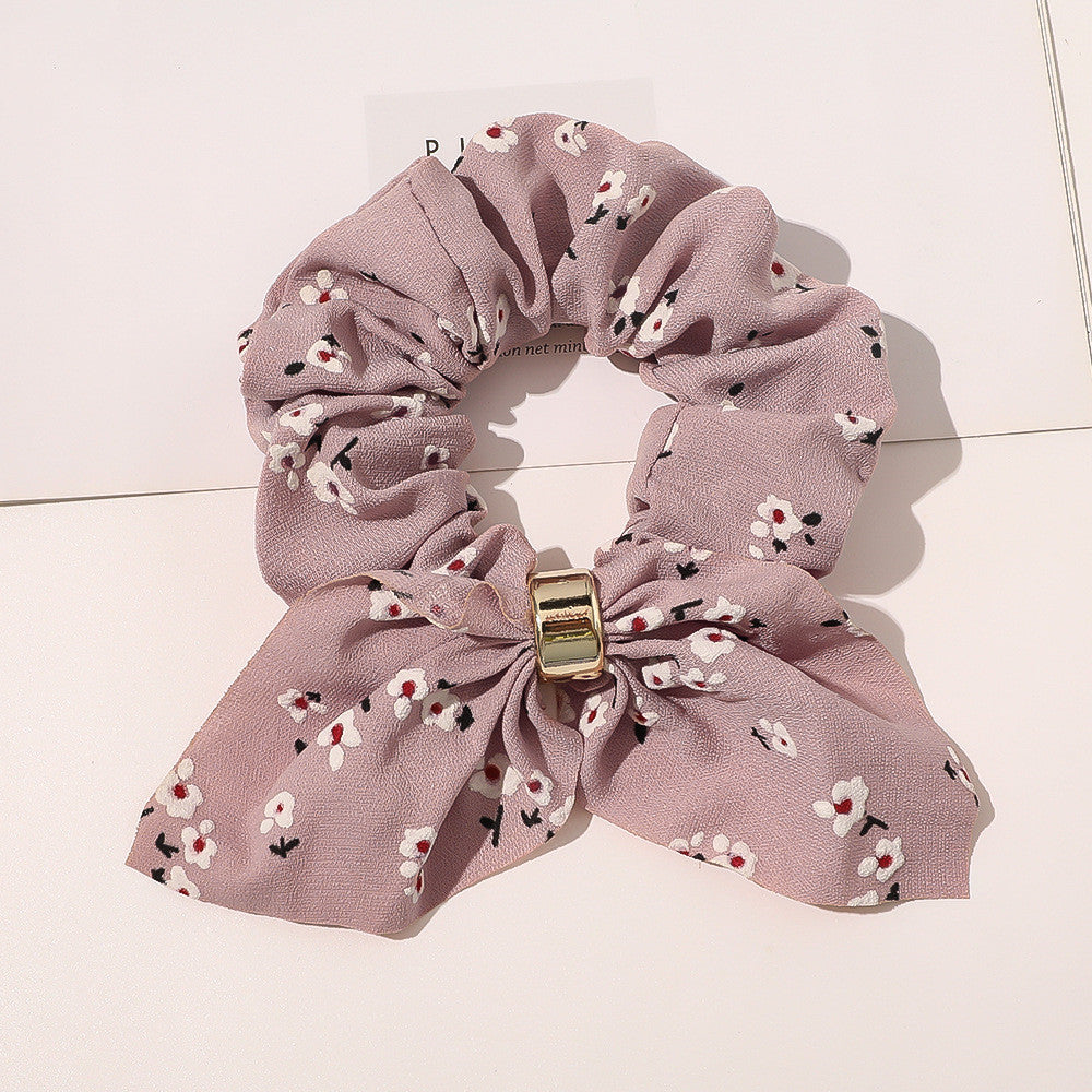 Elegant Chiffon Scrunchie with Metal Buckle MERLIÁ