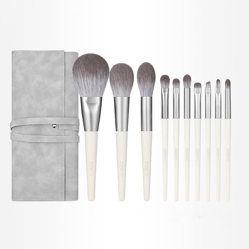 Silver Foxtail 10-Piece Makeup Brush Set MERLIÁ