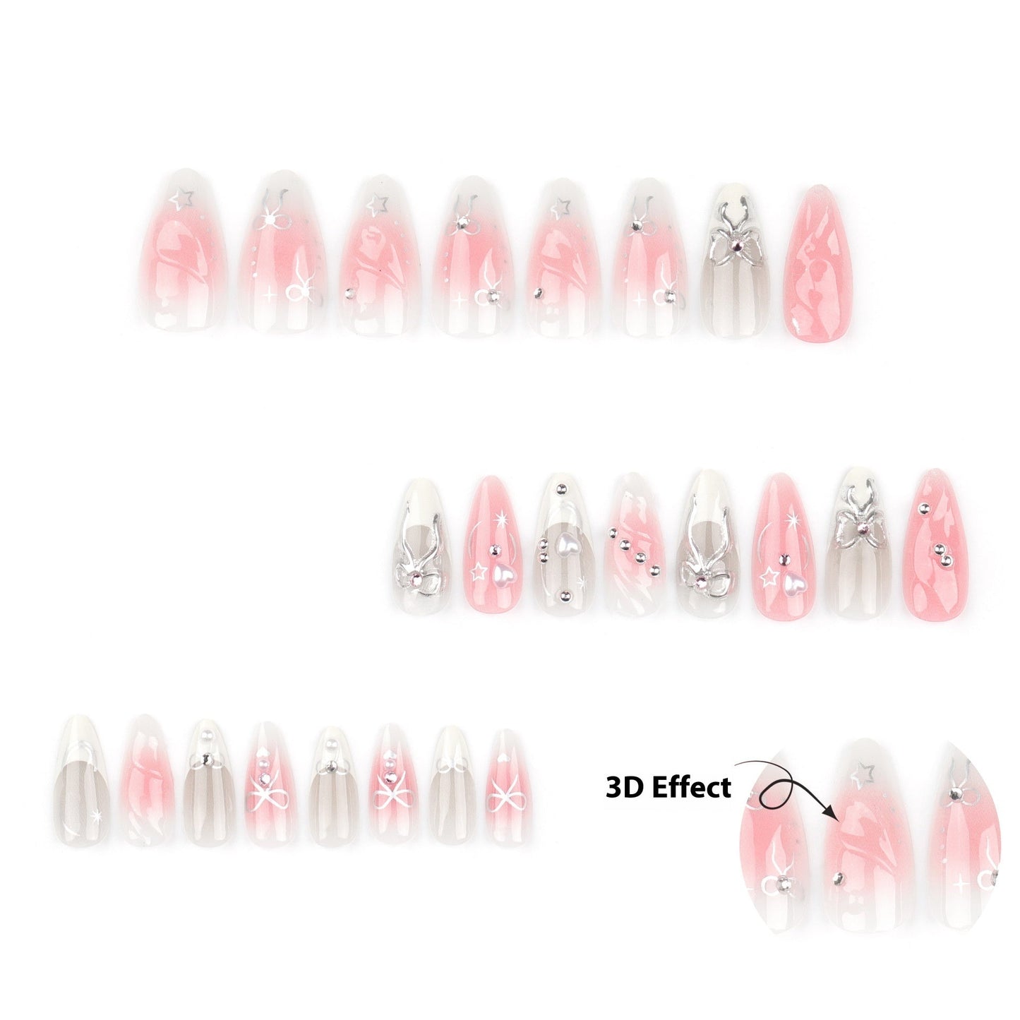 24-Piece 3D Bow Manicure Set MERLIÁ
