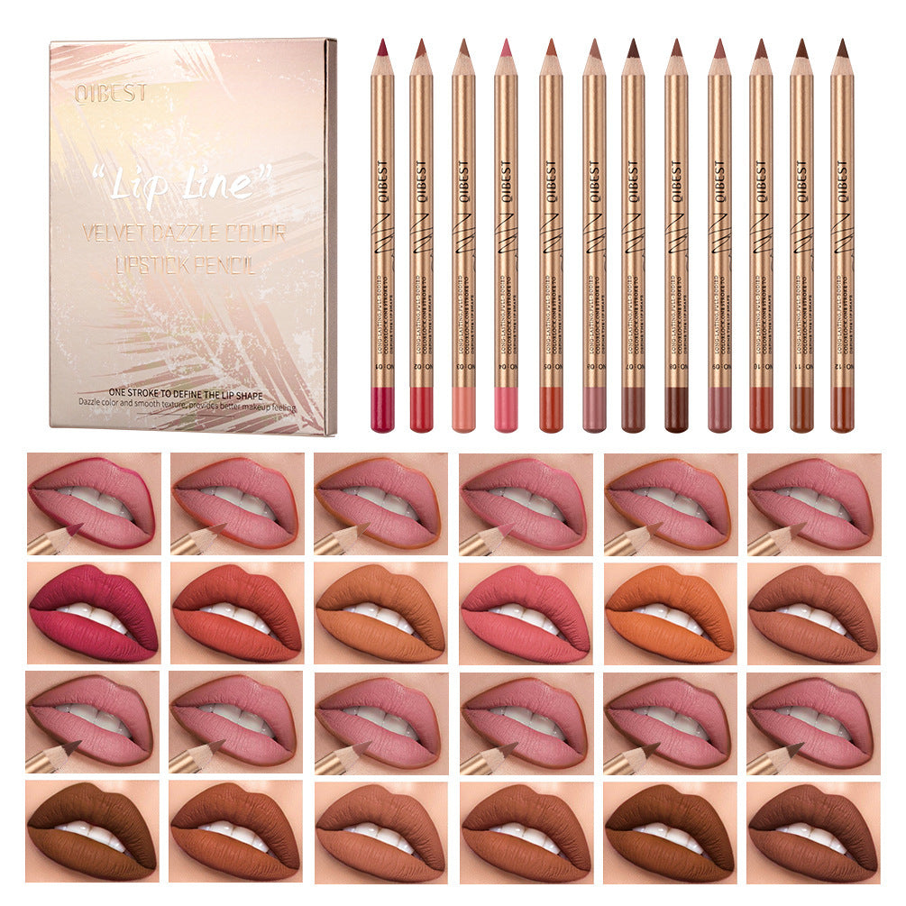 12-Piece Waterproof & Long-Lasting Lip Liner Set MERLIÁ