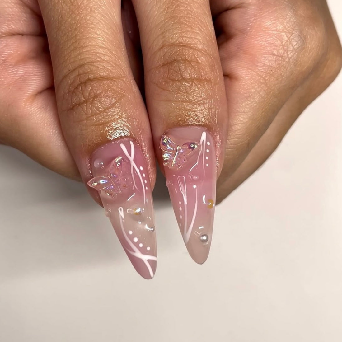 BlossomArmor – Floral Almond Press-On Nails🌸 MERLIÁ