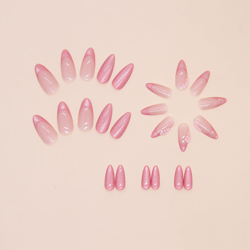 French Flower Almond Nails 🌸 MERLIÁ