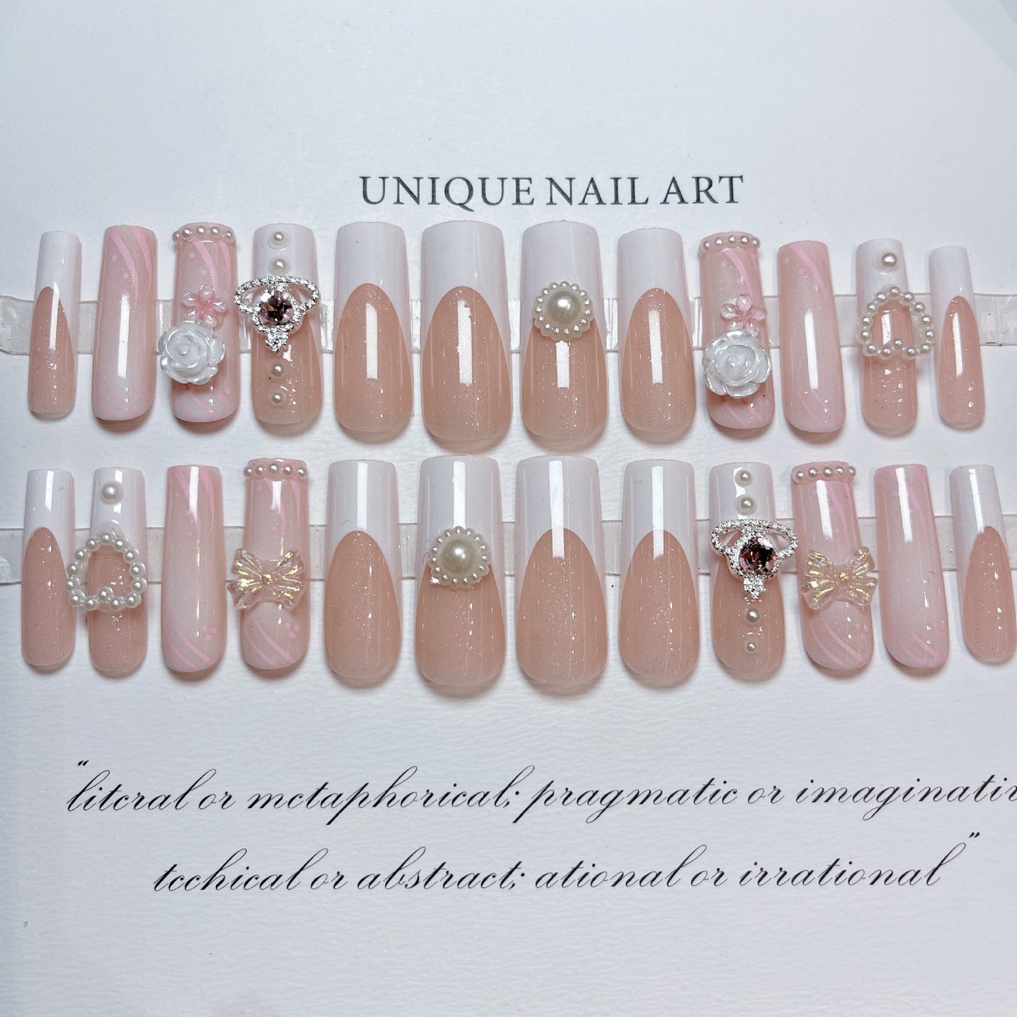 Romantic Pink False Nails 🎀 MERLIÁ