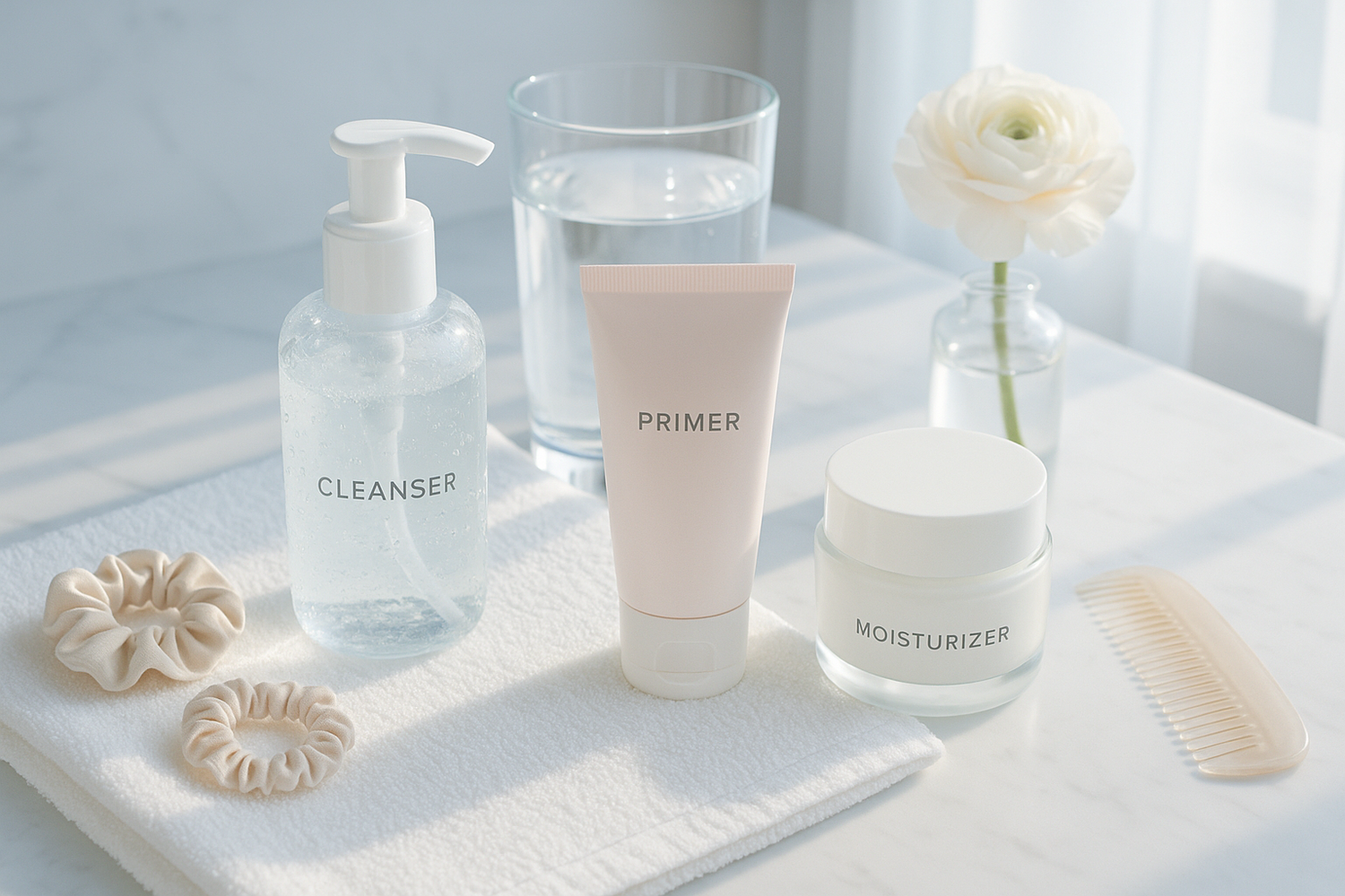 Our Morning Routine collection features lightweight skincare, gentle cleansers, and prepping essentials for a radiant start. From primers to soft hair accessories, simplify and elevate your beauty routine every morning 🧼