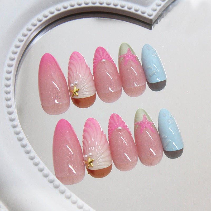 Summer Ocean Style Press-On Nails🐚 MERLIÁ