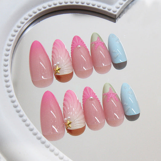 Summer Ocean Style Press-On Nails🐚 MERLIÁ