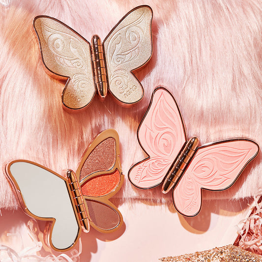 6-Color Butterfly Eyeshadow Palette – Glitter & Matte Shades🦋 MERLIÁ