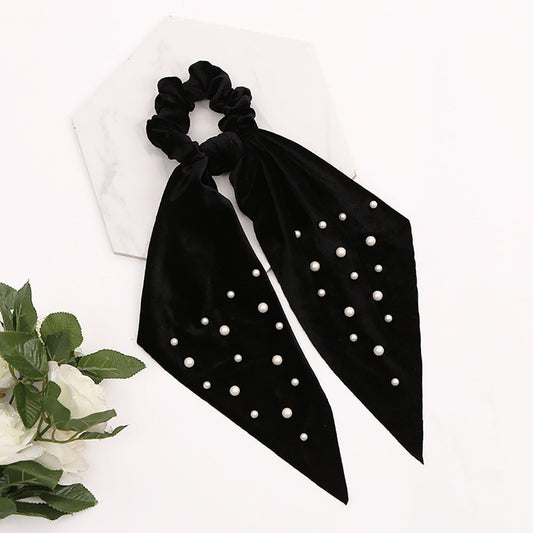 Fashion Cute Flannel Pearl Large Intestine Hair Tie MERLIÁ