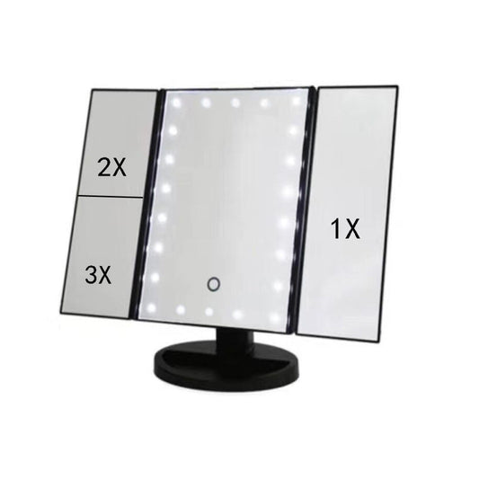 24 LED Tri-Fold Touch Screen Makeup Mirror MERLIÁ