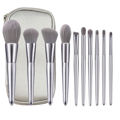 10-Piece Moonlight Silver Makeup Brush Set MERLIÁ