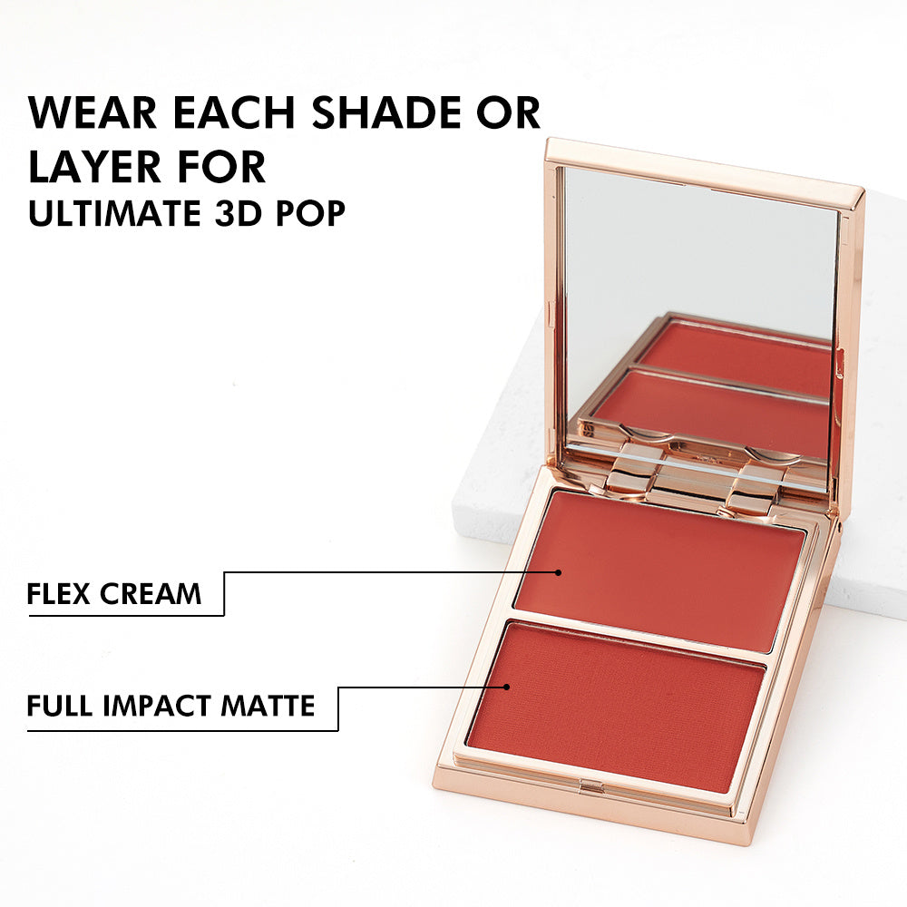 PHOFAY Double-Take Cream & Powder Blush Duo MERLIÁ
