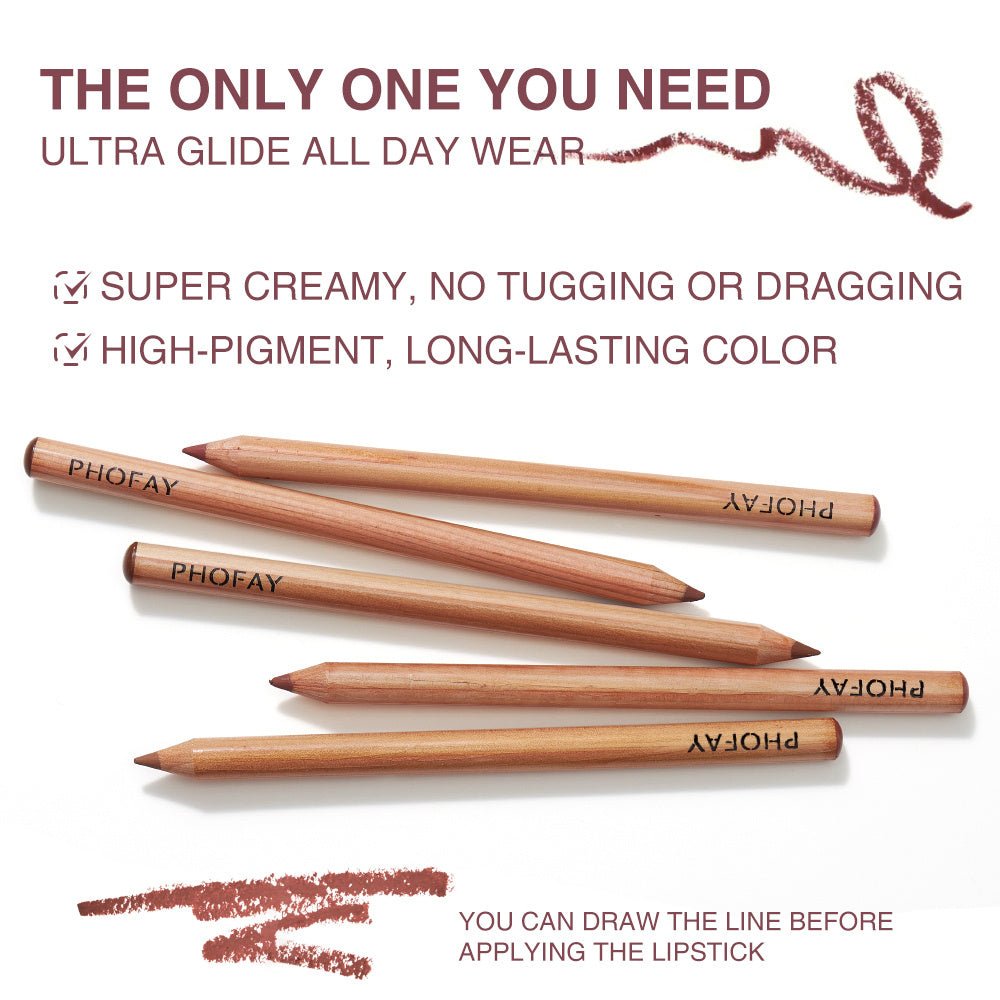 PHOFAY Ultra-Glossy Lip Gloss Nude Lipliner Kit MERLIÁ