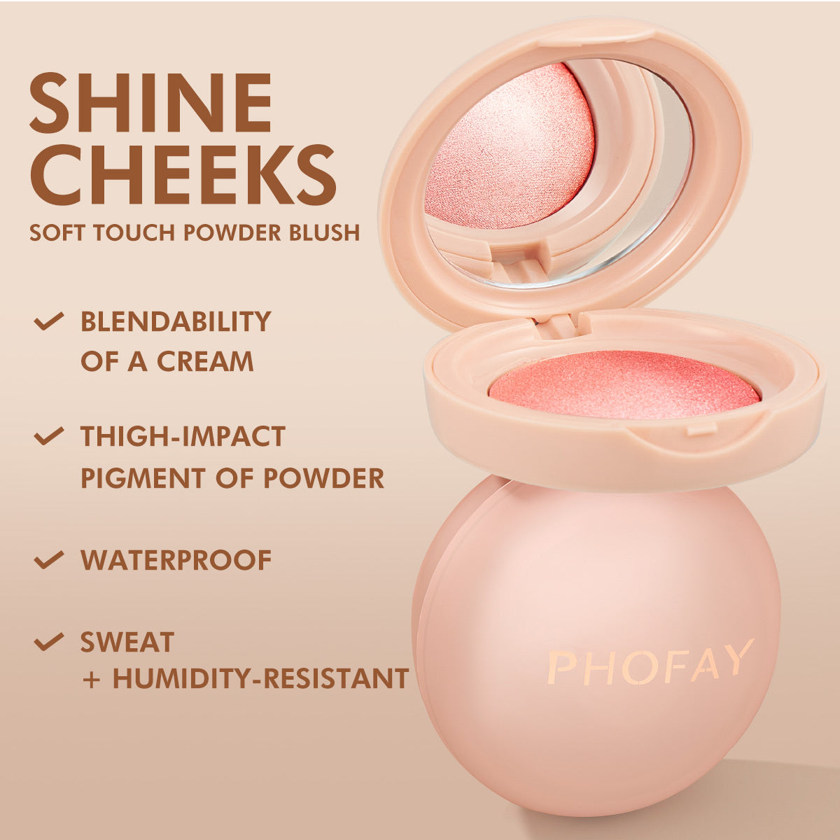 PHOFAY Luminous Powder Blush MERLIÁ