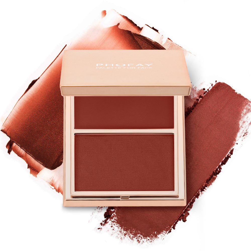 PHOFAY Double-Take Cream & Powder Blush Duo MERLIÁ