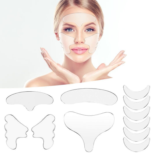 Reusable Silicone Anti-Wrinkle Facial & Neck Patches - 11pcs MERLIÁ