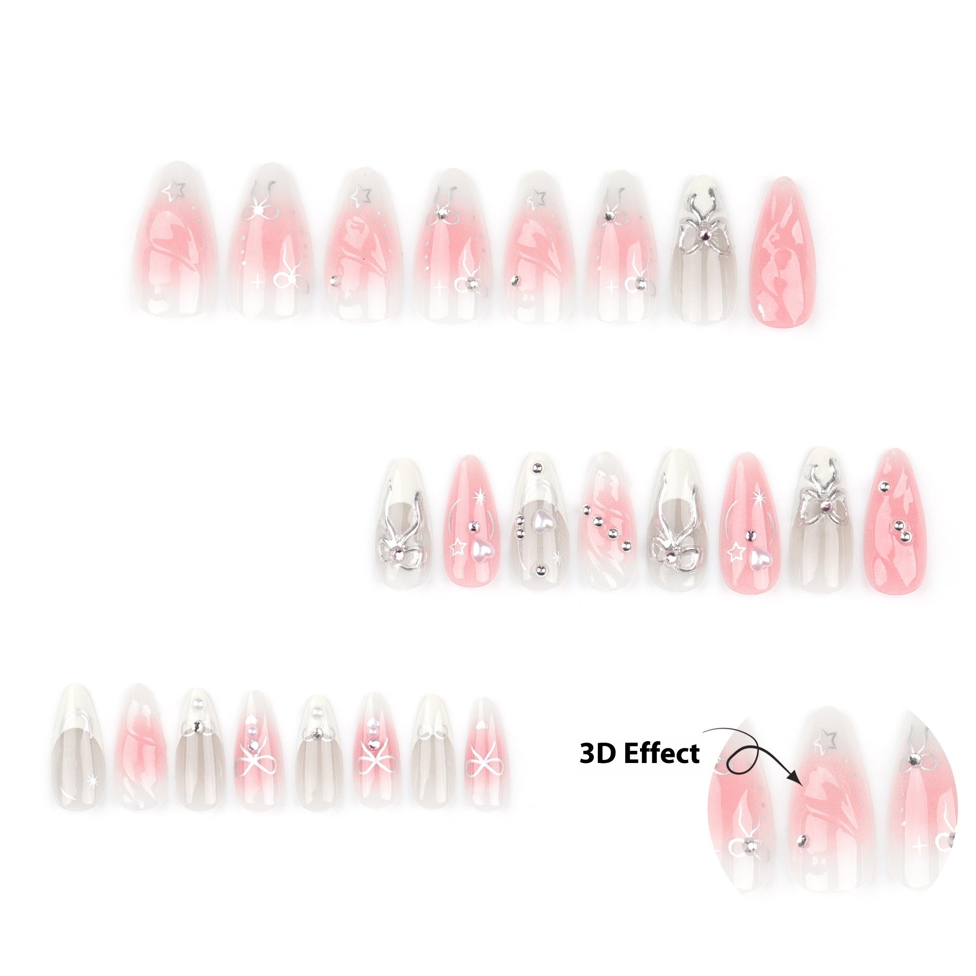 24-Piece 3D Bow Manicure Set MERLIÁ