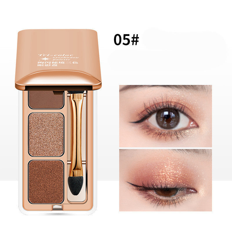 Three Color Eye Shadow Plate With Pearly Light MERLIÁ