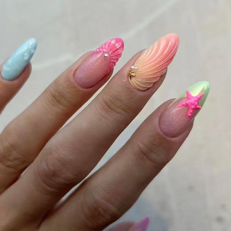 Summer Ocean Style Press-On Nails🐚 MERLIÁ