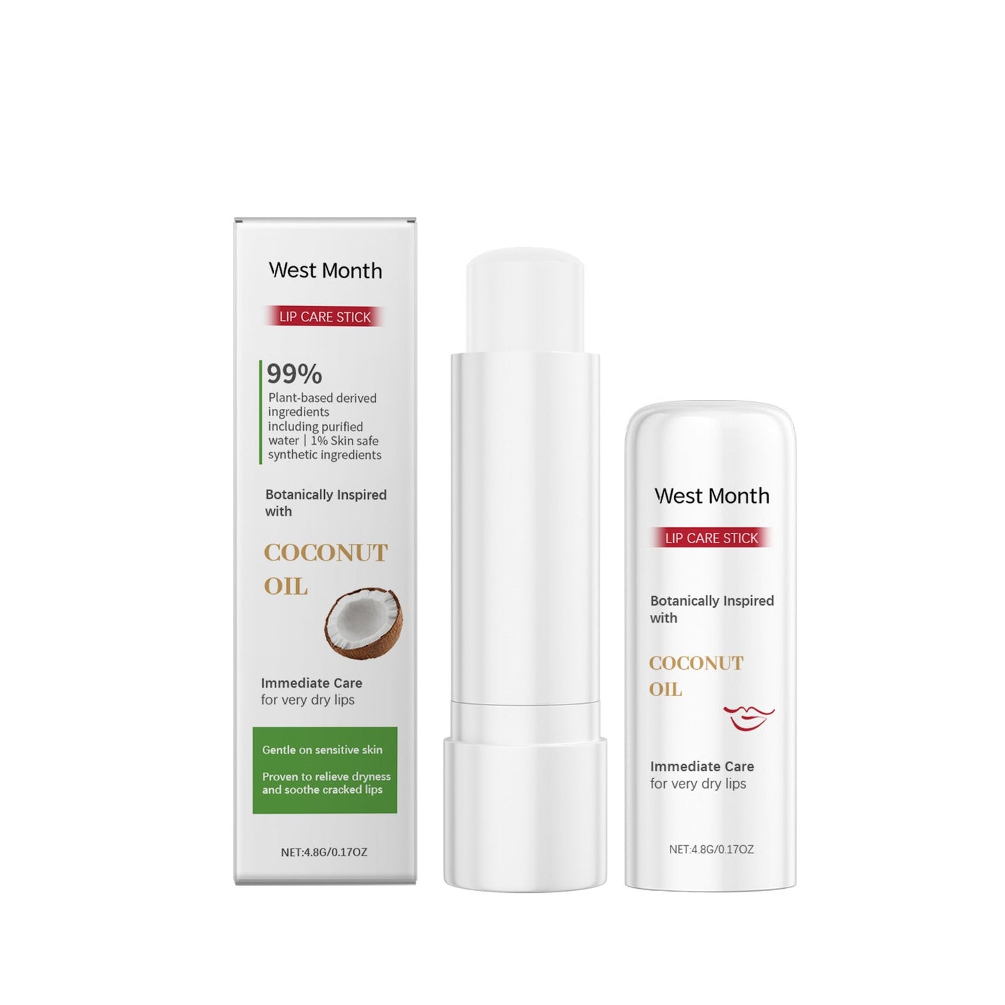 Moisturizing Lip Balm – Coconut Oil & Shea Butter Nourishment 🥥 MERLIÁ