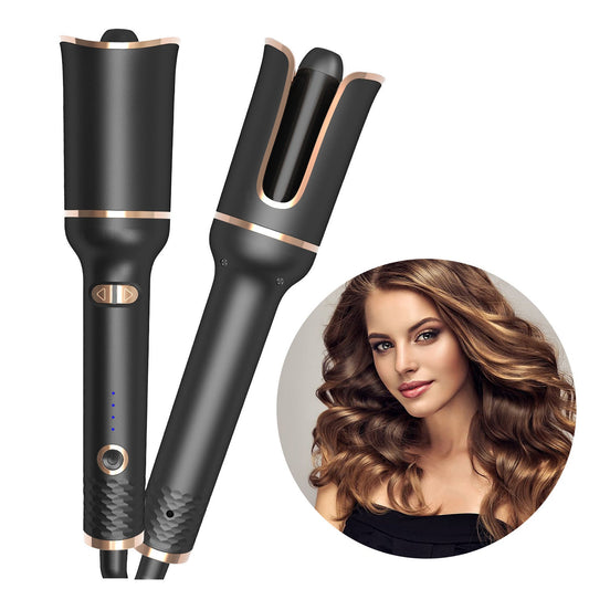 Black Automatic Spiral Electric Curling Iron – Negative Ion Technology MERLIÁ