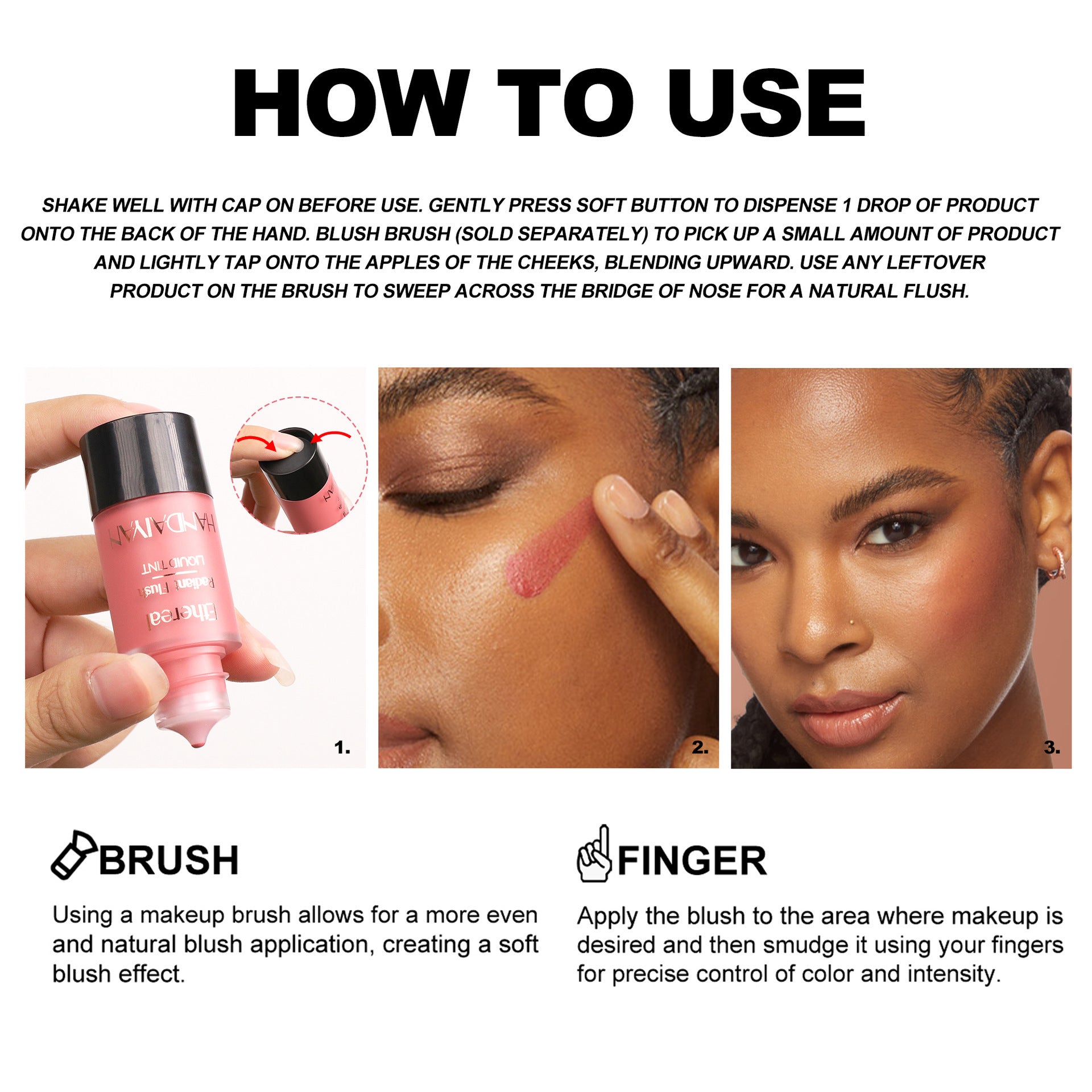 Liquid Blush Press Type 6 Colors Thin And Glittering MERLIÁ