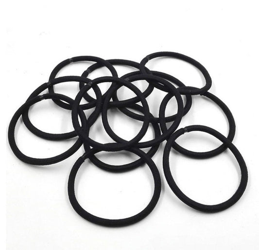Black Elastic Hair Bands - 100 Pcs MERLIÁ