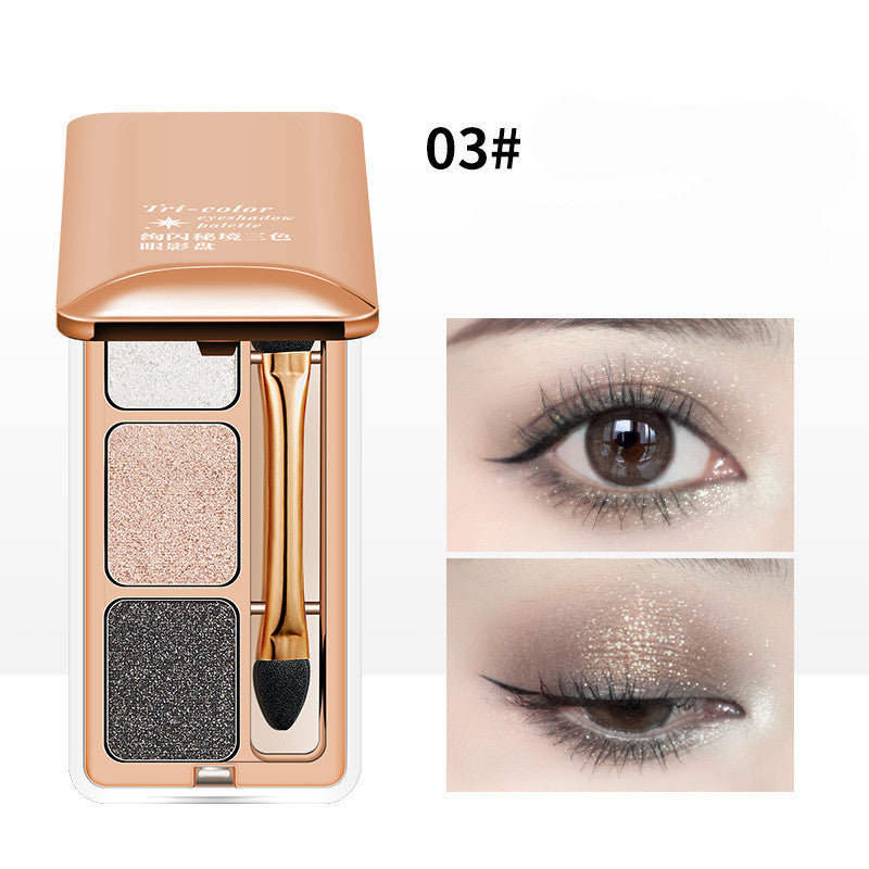 Three Color Eye Shadow Plate With Pearly Light MERLIÁ
