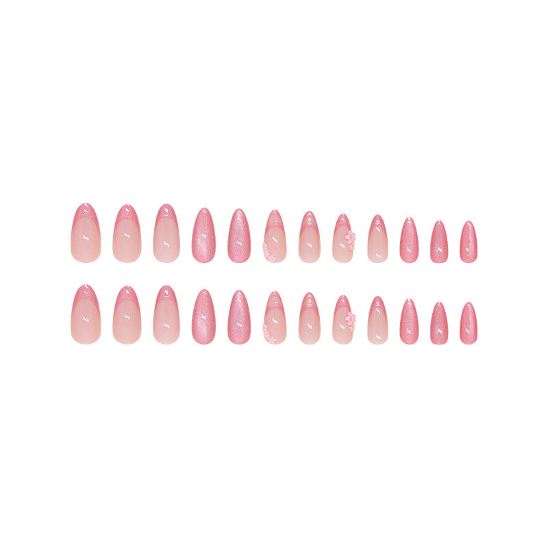 French Flower Almond Nails 🌸 MERLIÁ