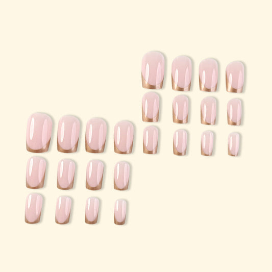 Golden Trim French Press-On Nails MERLIÁ