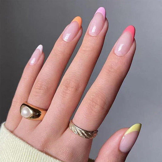 Five-Color Rainbow Color Press-On Nails🌈 MERLIÁ