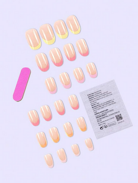 Five-Color Rainbow Color Press-On Nails🌈 MERLIÁ