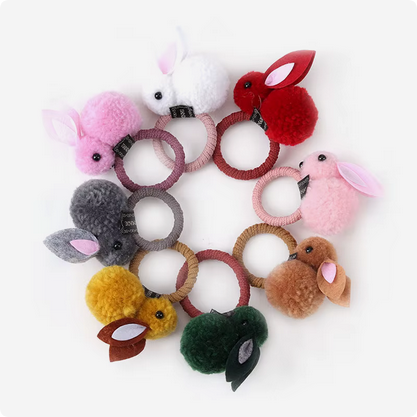 Fluffy Bunny Hair Tie - 6pcs🐇 - MERLIÁ