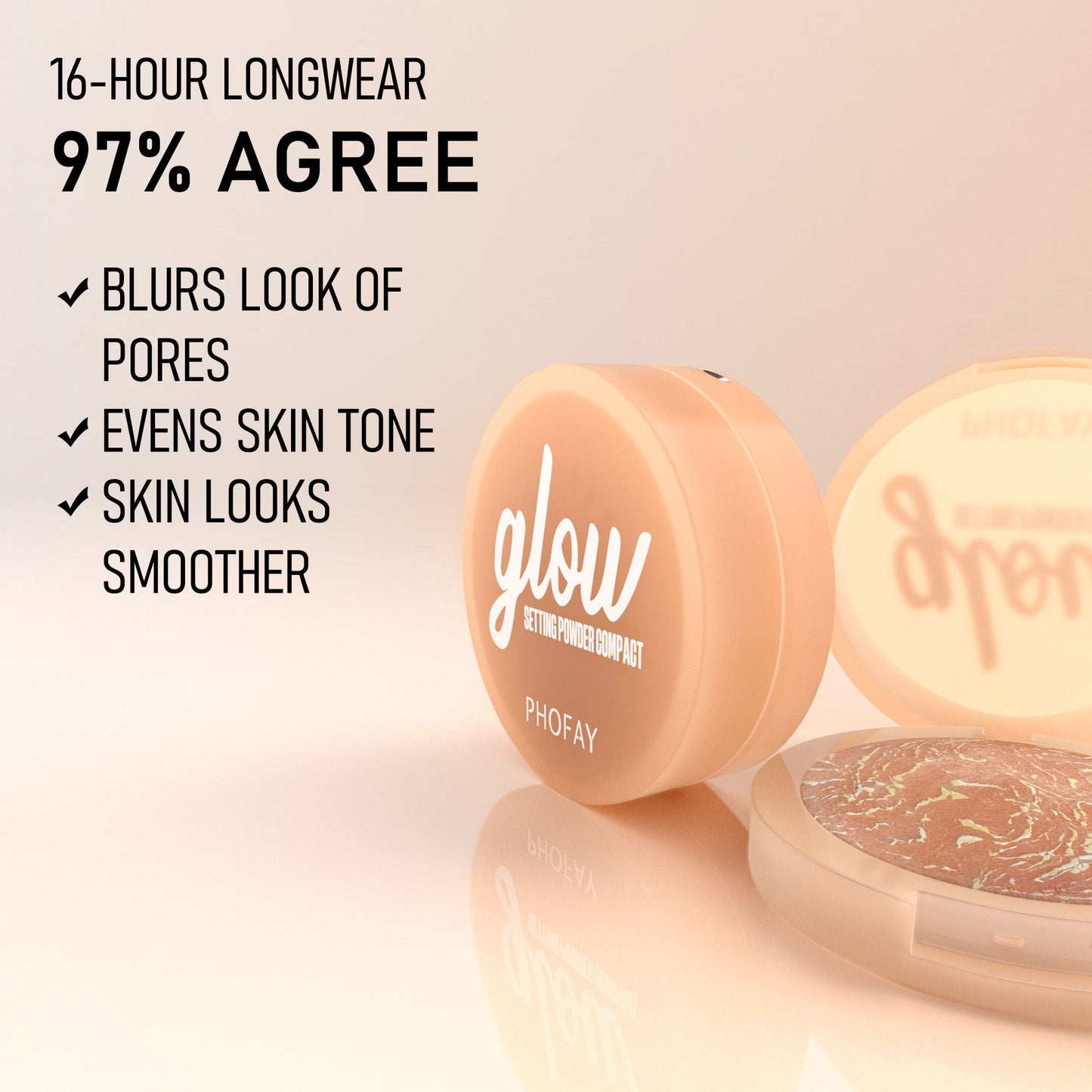 PHFOAY Baking Setting Powder Compact MERLIÁ