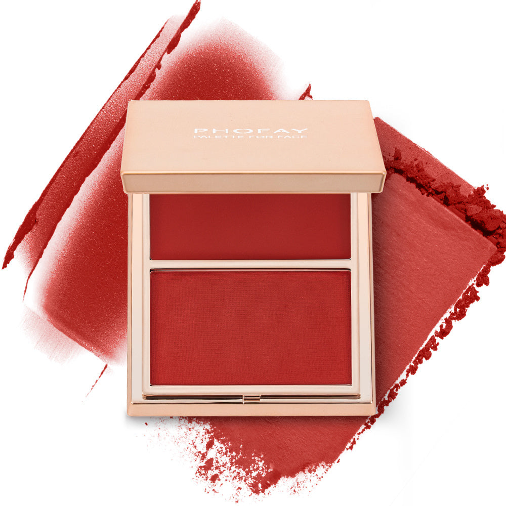 PHOFAY Double-Take Cream & Powder Blush Duo MERLIÁ