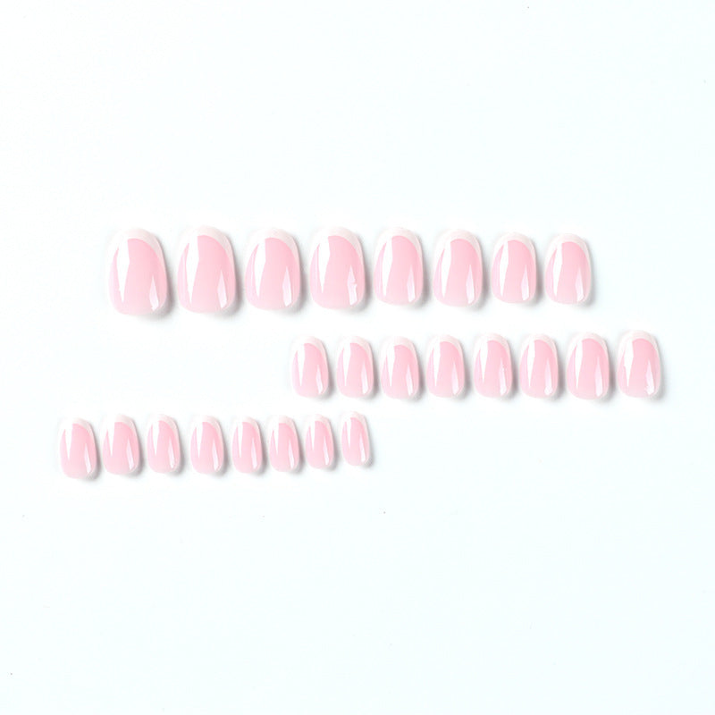 Simple French White Edge Press-On Nails MERLIÁ