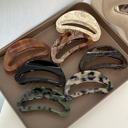 Hollow Crescent Hair Clip – Elegant Updo Barrette MERLIÁ