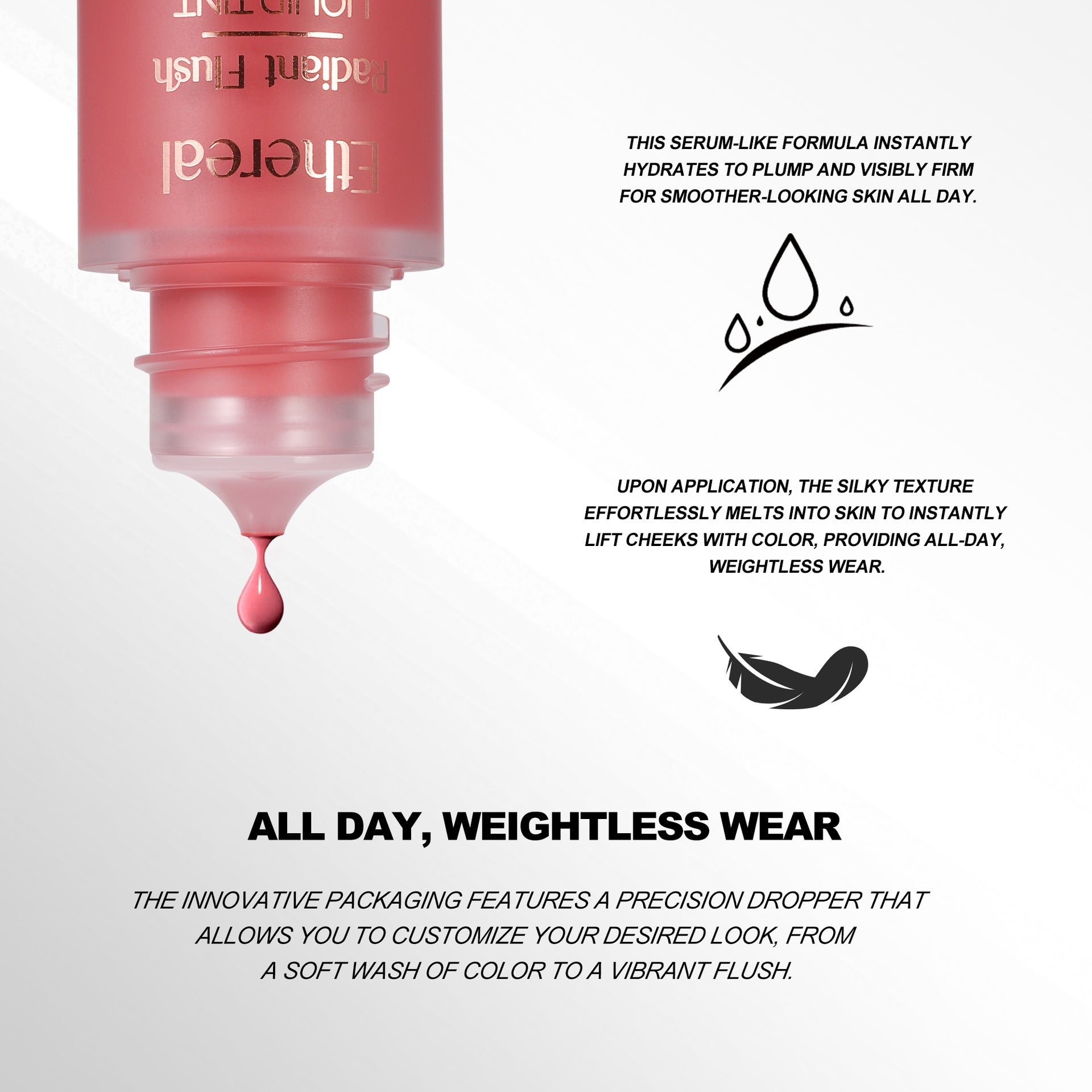 Liquid Blush Press Type 6 Colors Thin And Glittering MERLIÁ