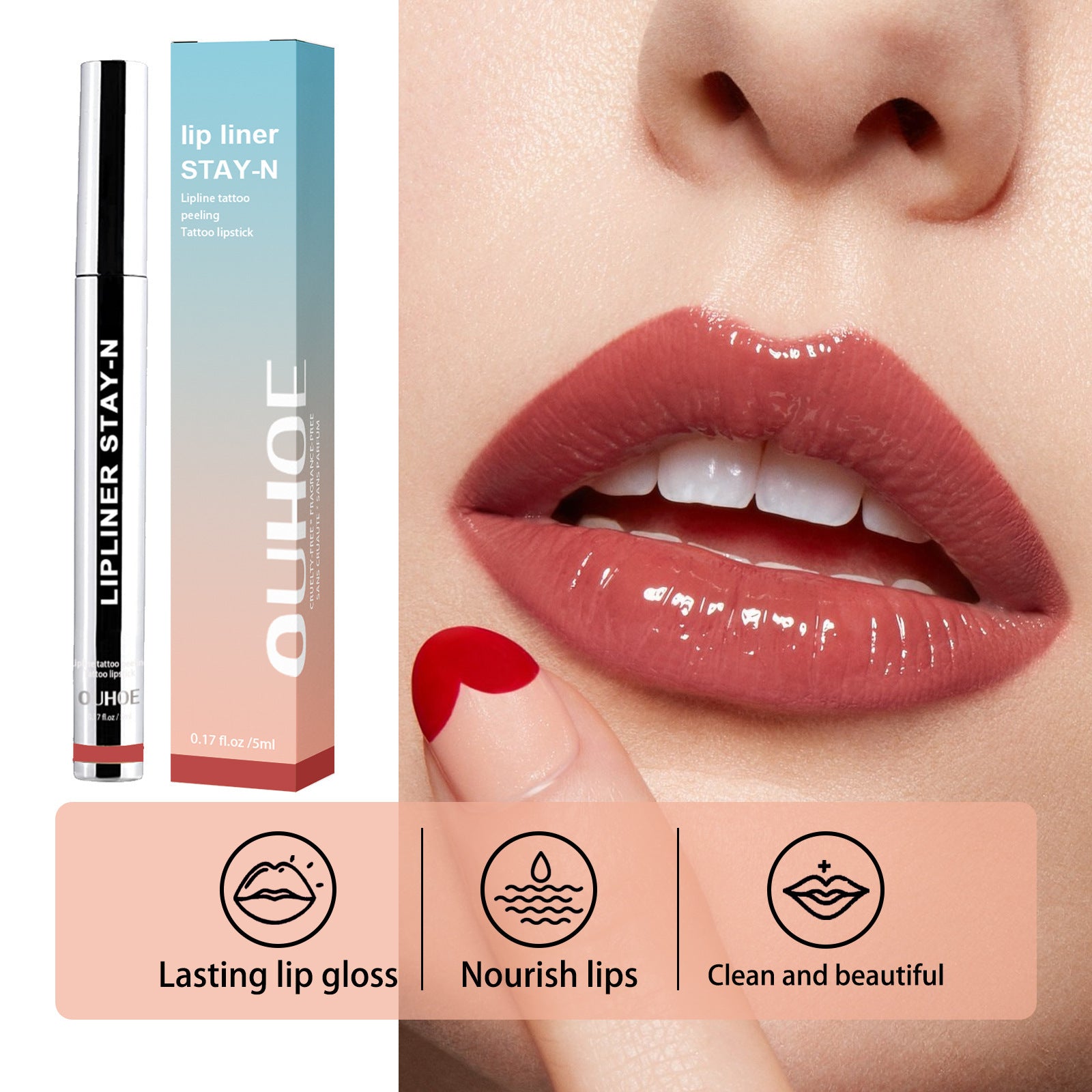 Waterproof Lip Liner Pen – Long-Lasting with Plumping Effect MERLIÁ